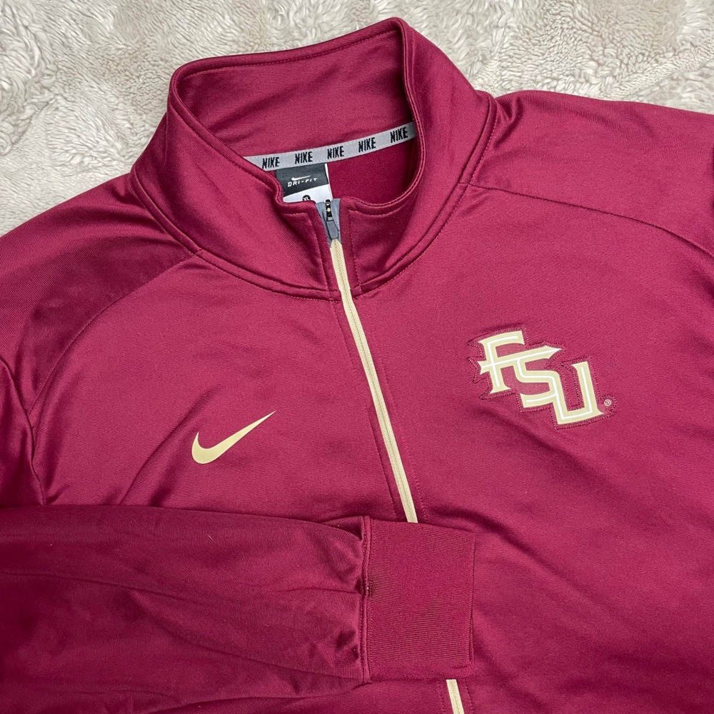 Nike FSU Seminoles Dri-FIT Full Zip Track Jacket Garnet XL
